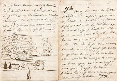 マルティン・ザパターへの手紙 作： Francisco de Goya